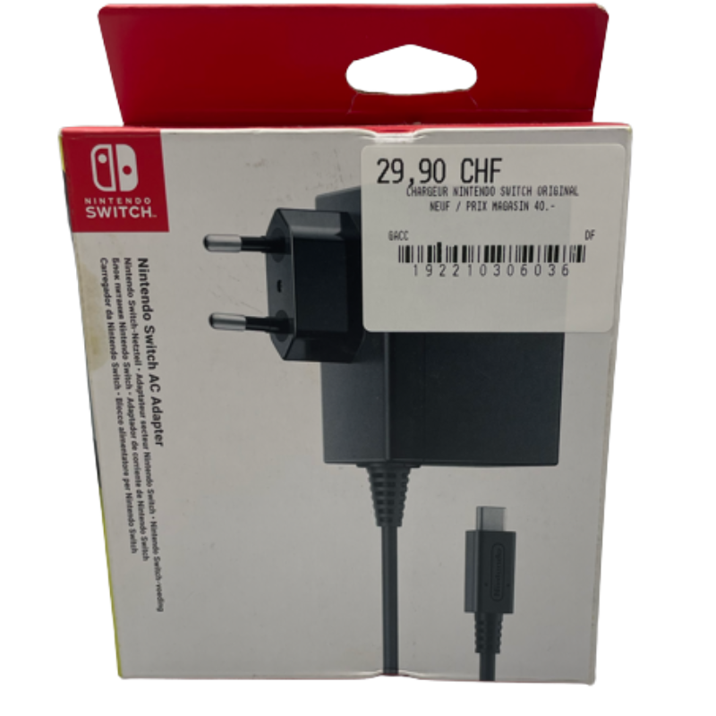Chargeur Secteur Nintendo Switch, Officiel - Cash For You